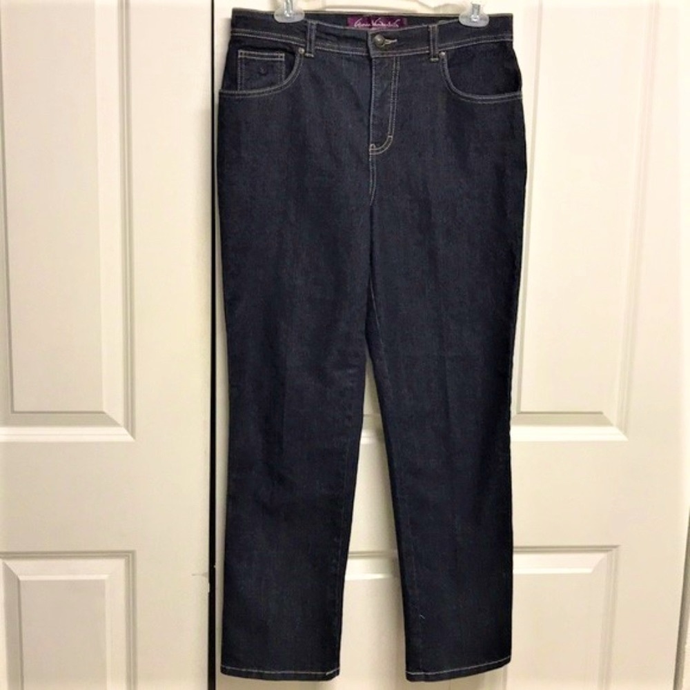 Gloria Vanderbilt Amanda Dark Blue Denim High Rise Stretch Jeans Size 6